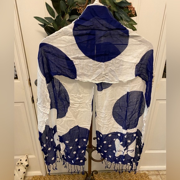 Disney Parks Minnie Mouse Polka Dot Lightweight Scarf with Fringe - Picture 2 of 7